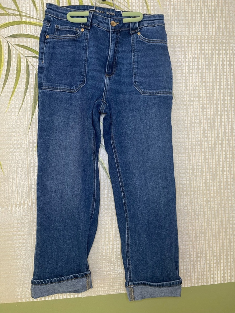 Michael Kors Blue Straight-Leg Jeans
